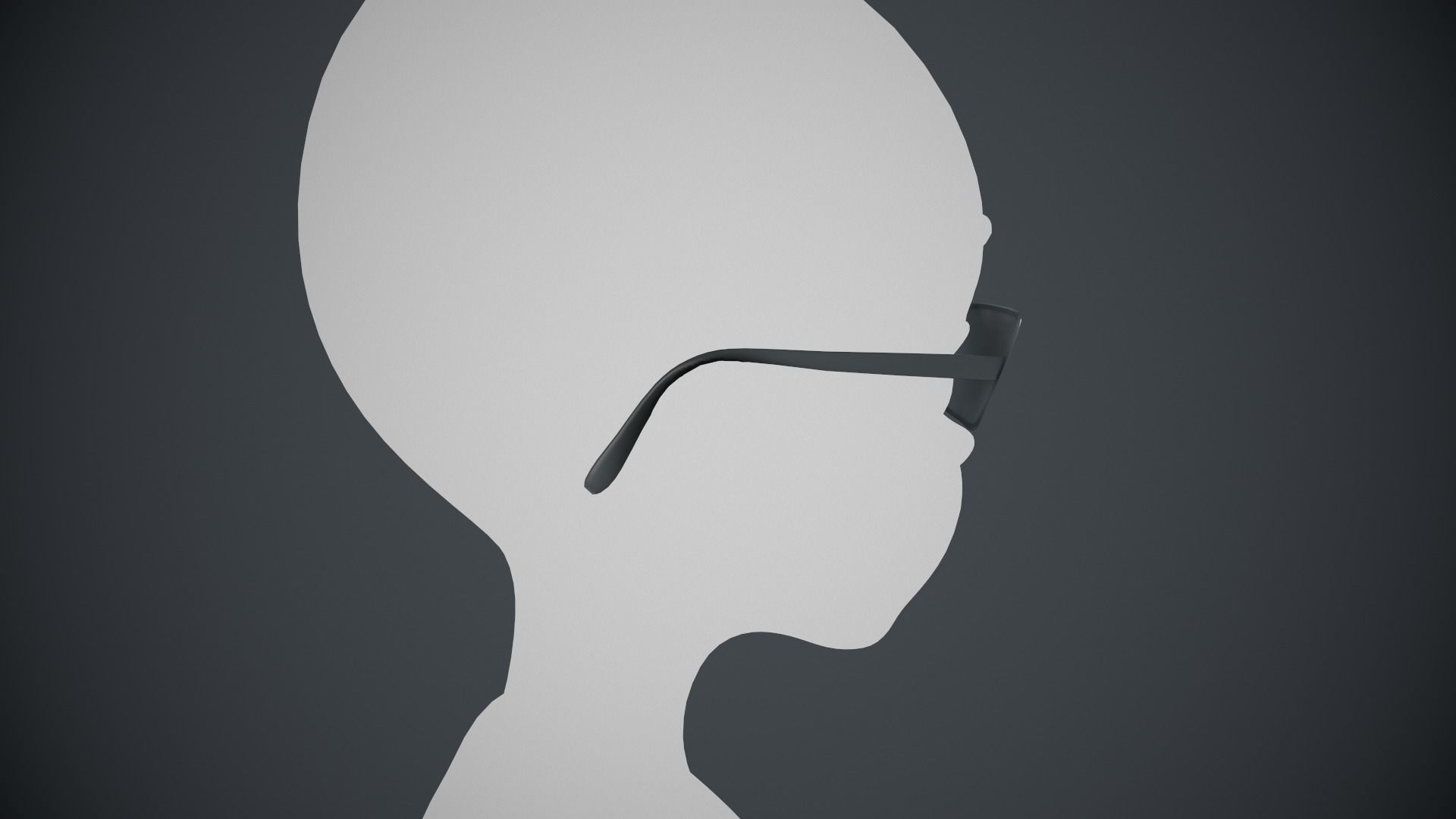 Stylized Black Glasses Style 3  Low-poly 3D model_4