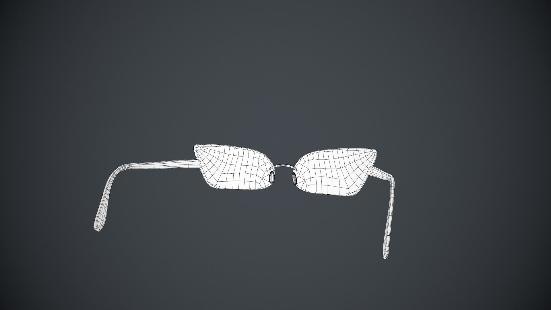 Stylized Black Glasses Style 3  Low-poly 3D model_14