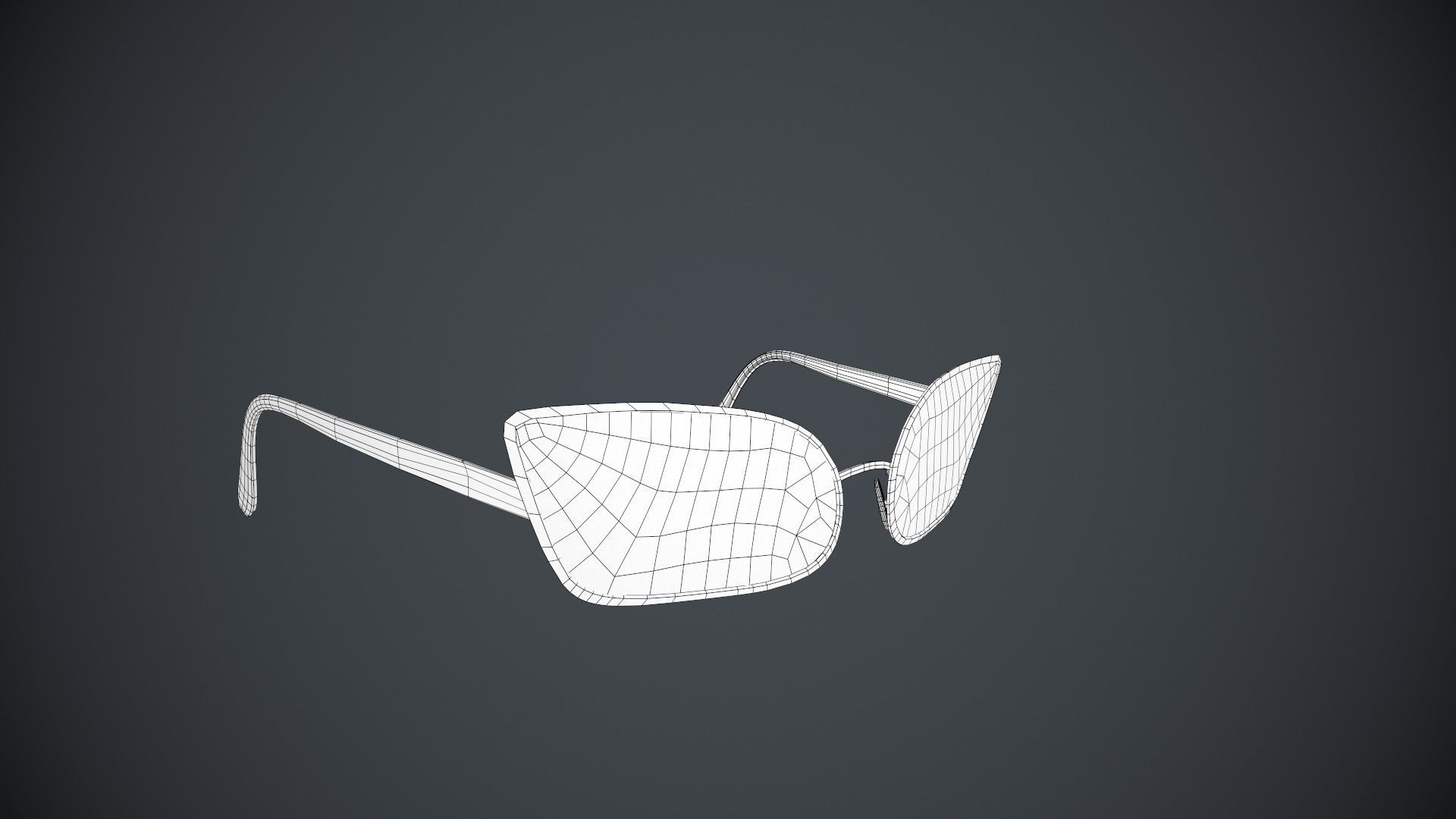 Stylized Black Glasses Style 3  Low-poly 3D model_12