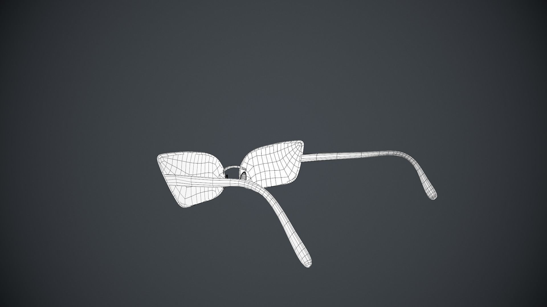 Stylized Black Glasses Style 3  Low-poly 3D model_15