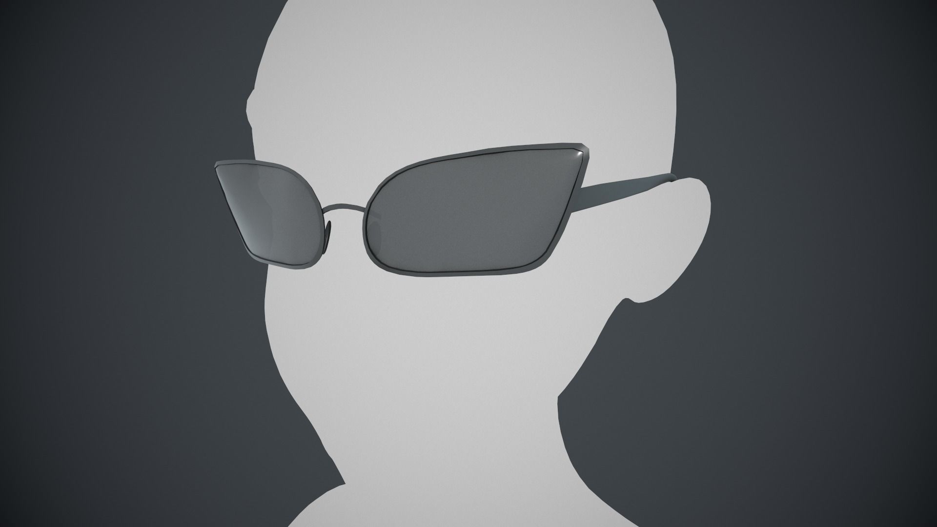 Stylized Black Glasses Style 3  Low-poly 3D model_8