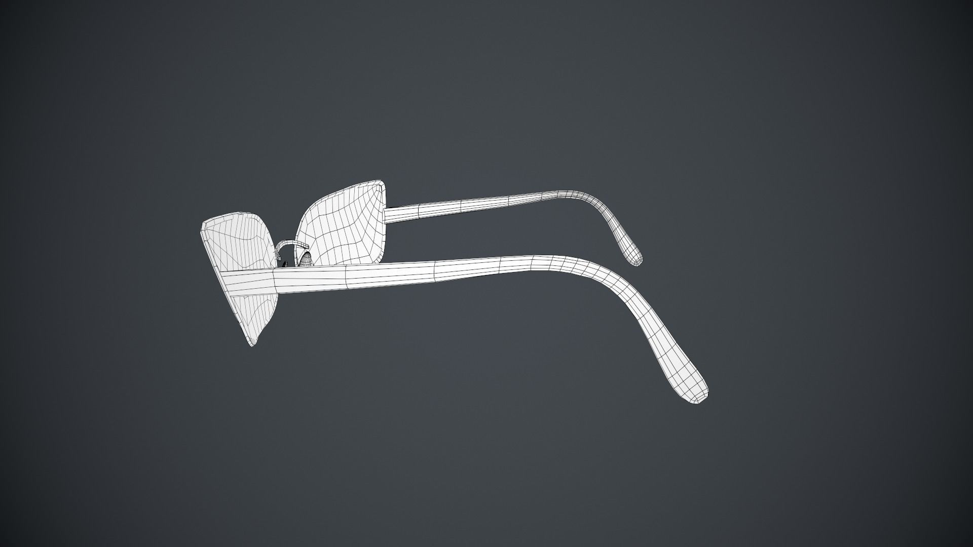 Stylized Black Glasses Style 3  Low-poly 3D model_11