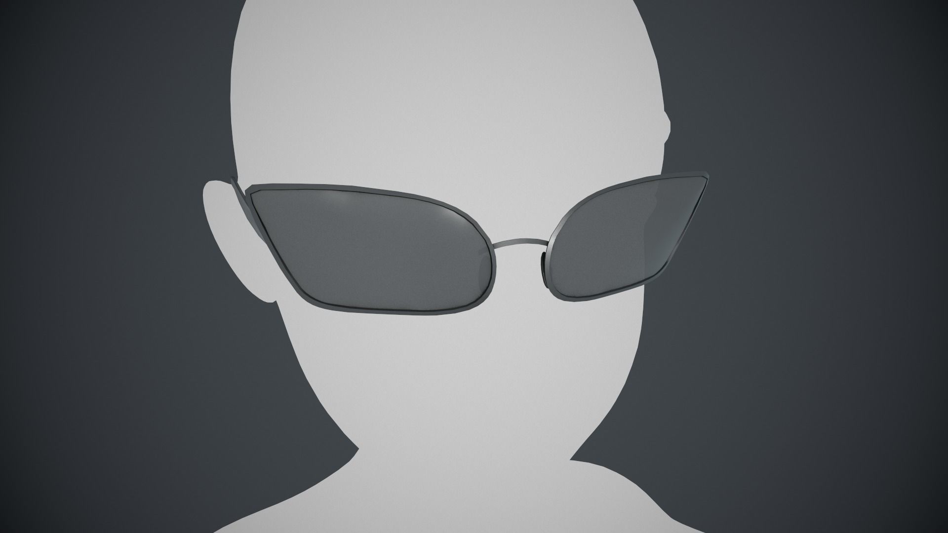 Stylized Black Glasses Style 3  Low-poly 3D model_9