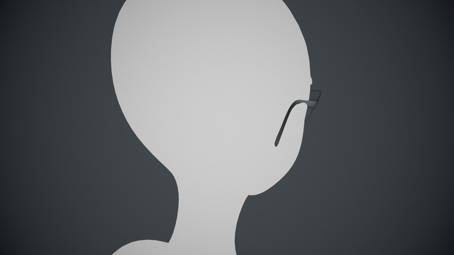 Stylized Black Glasses Style 3  Low-poly 3D model_5