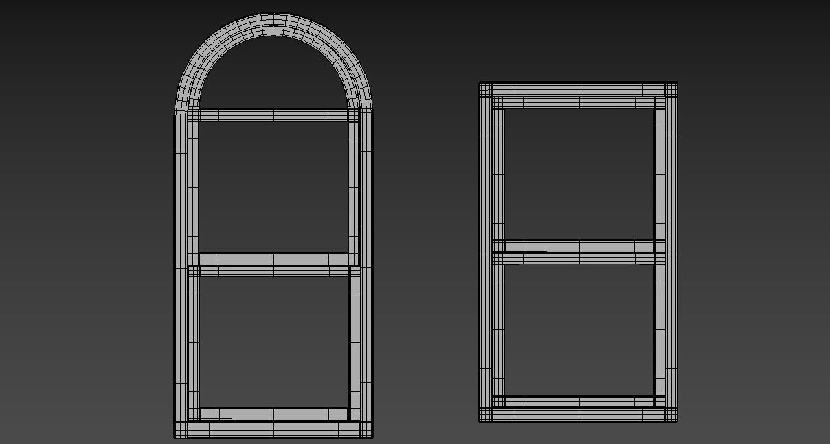 Apartment  with firescape - low poly Low-poly 3D model_8