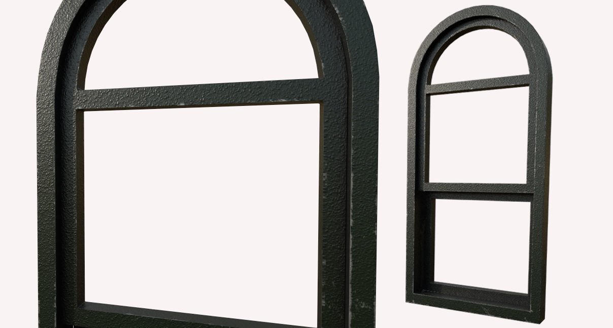 Apartment  with firescape - low poly Low-poly 3D model_11