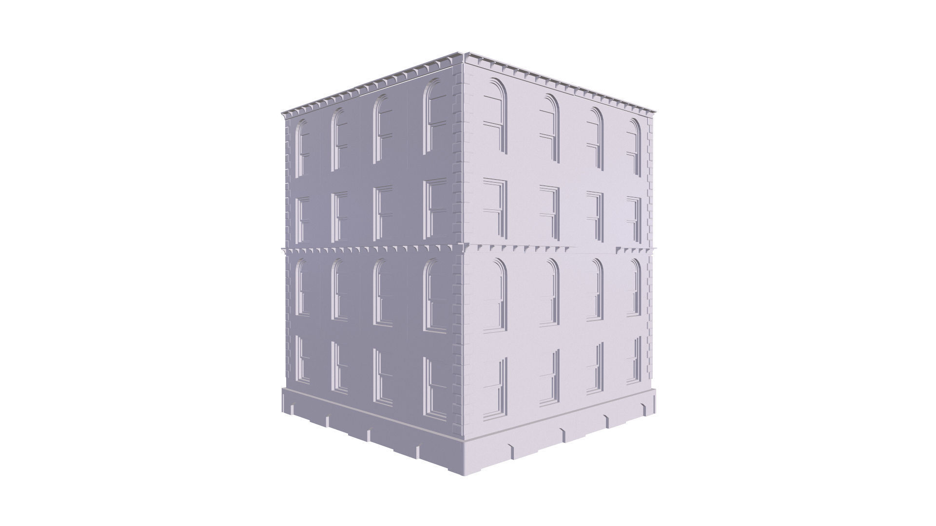 Apartment  with firescape - low poly Low-poly 3D model_5