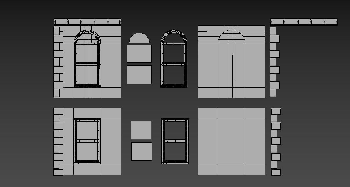 Apartment  with firescape - low poly Low-poly 3D model_7