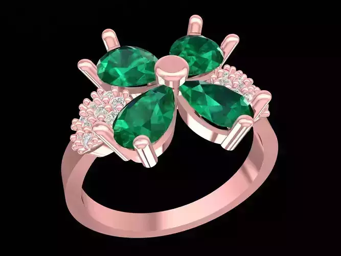 LUXURY PEAR SHARP DIAMOND RING 3280