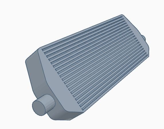 One tenth scale Large Scale RC Intercooler 3D model_1