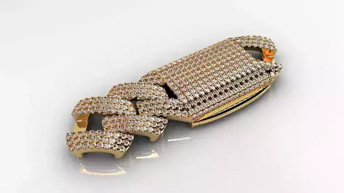 Diamond Cuban Link Bracelet 1 3D print model