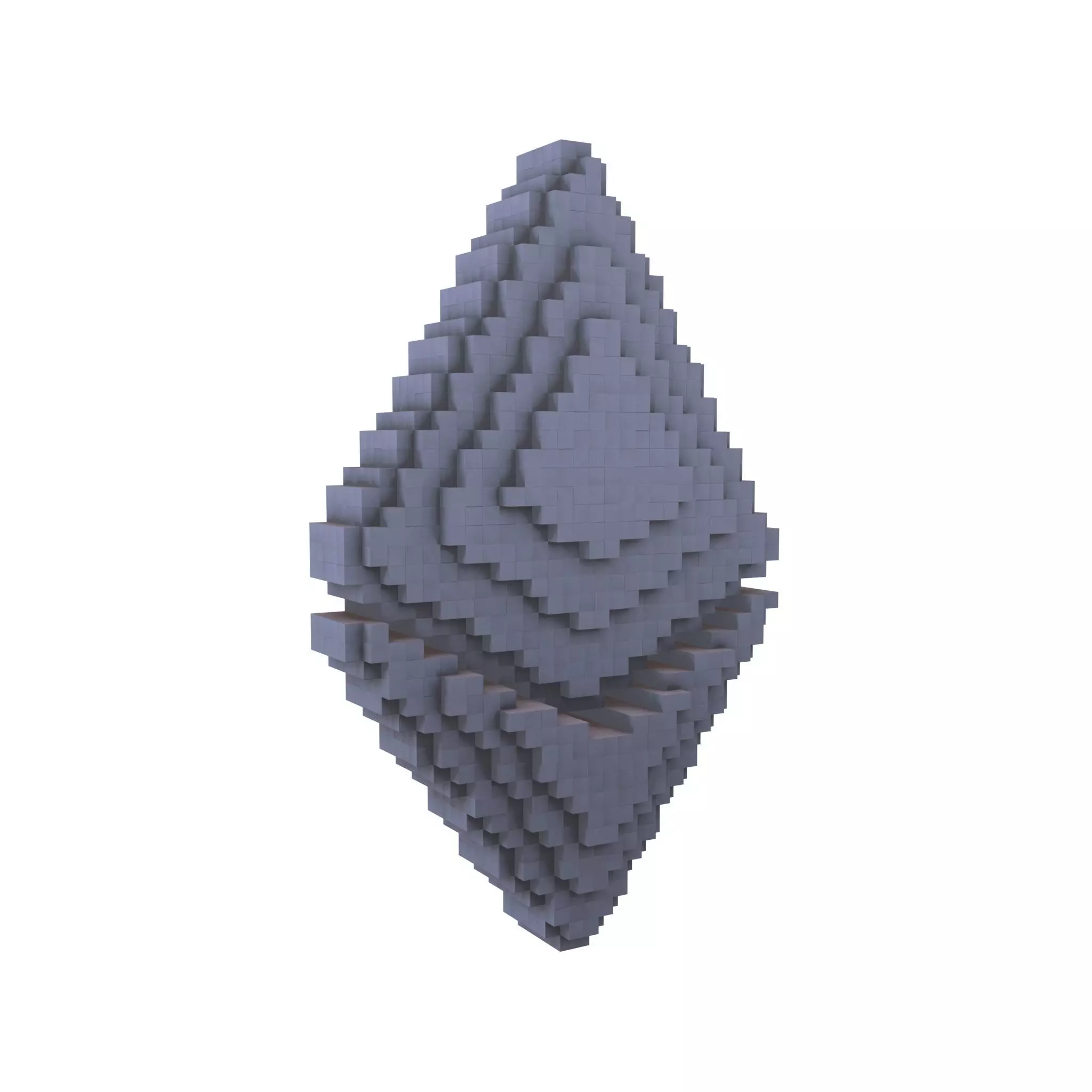 Voxel Ethereum v2 004 Low-poly 3D model_0