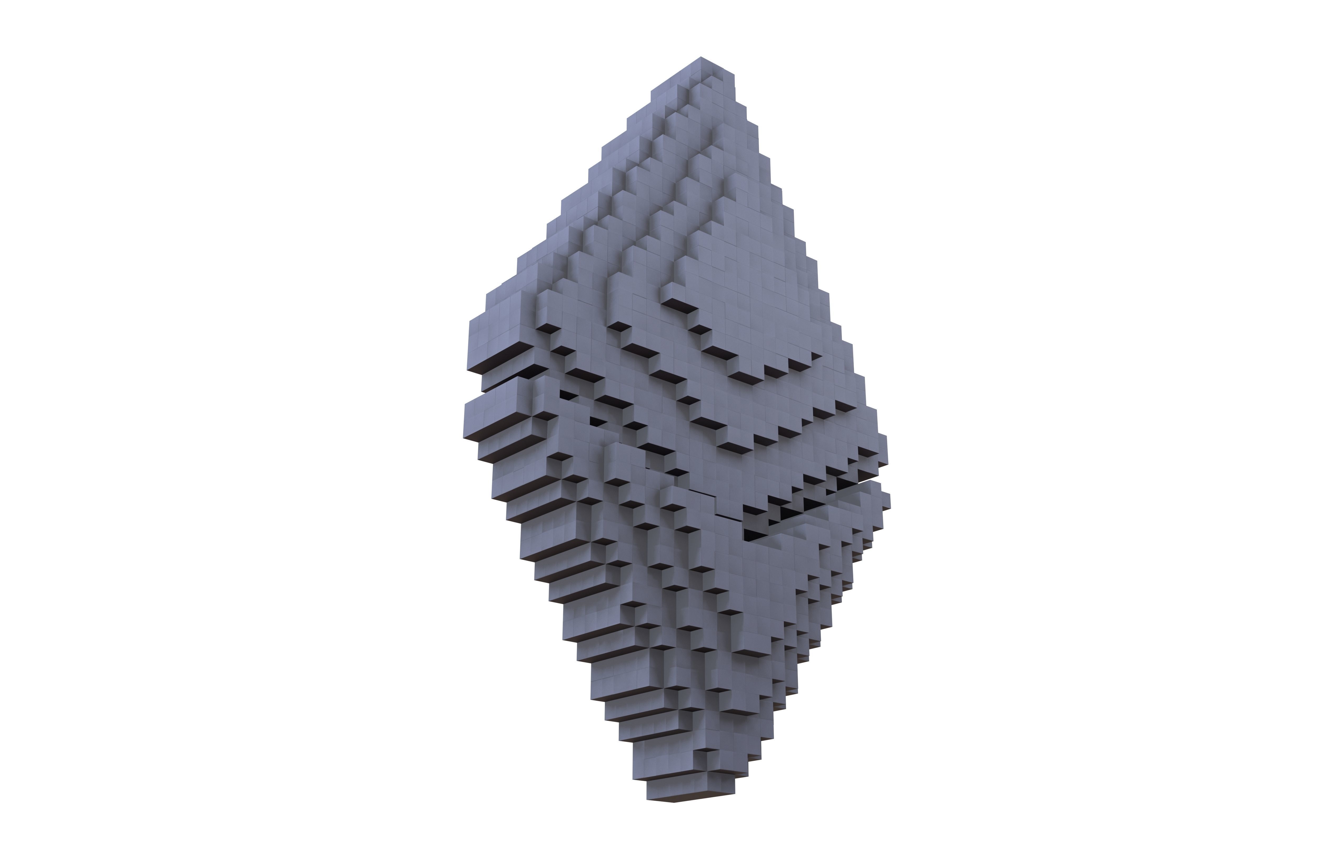 Voxel Ethereum v2 004 Low-poly 3D model_3