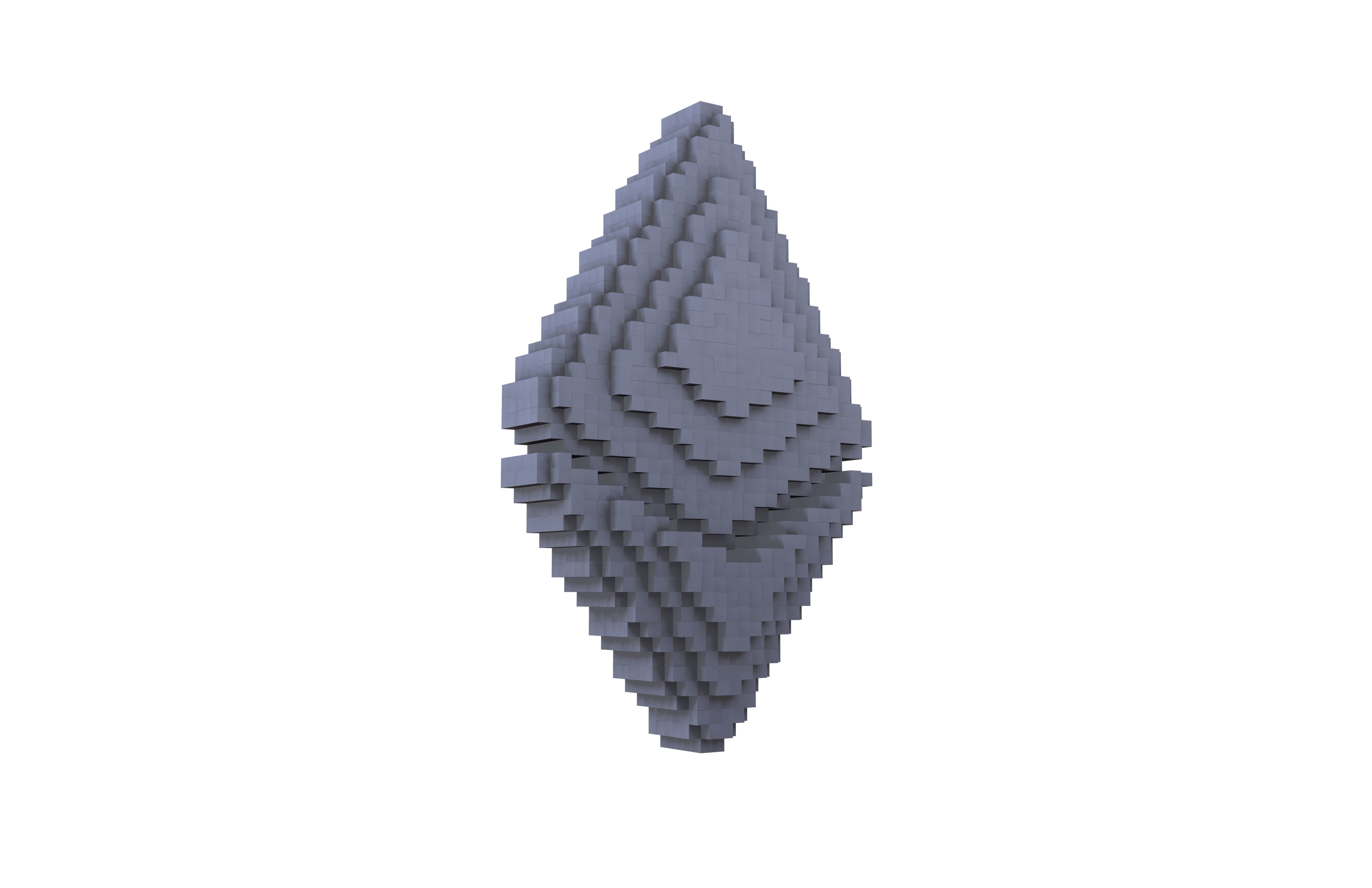 Voxel Ethereum v2 004 Low-poly 3D model_1