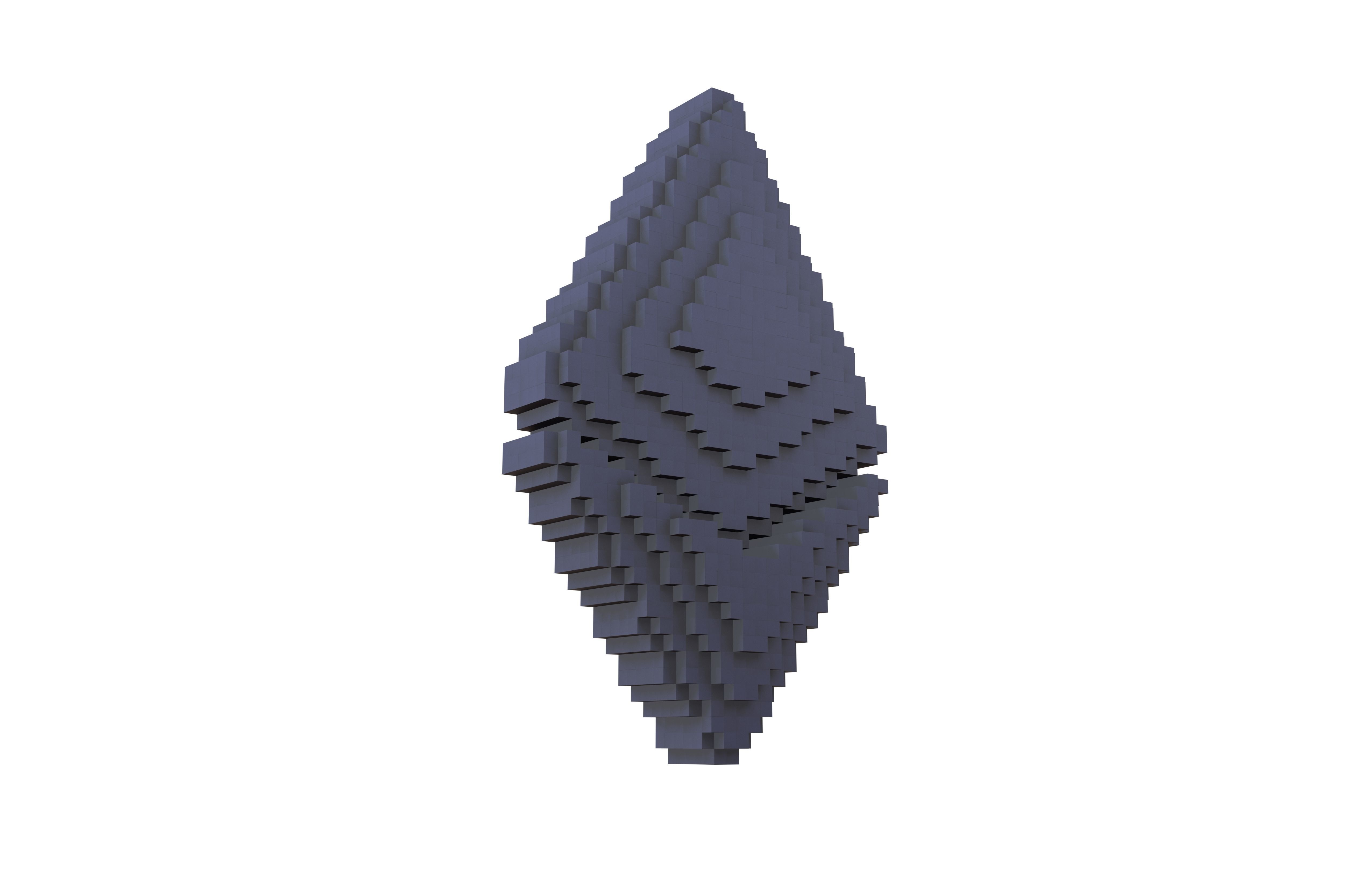 Voxel Ethereum v2 005 Low-poly 3D model_1