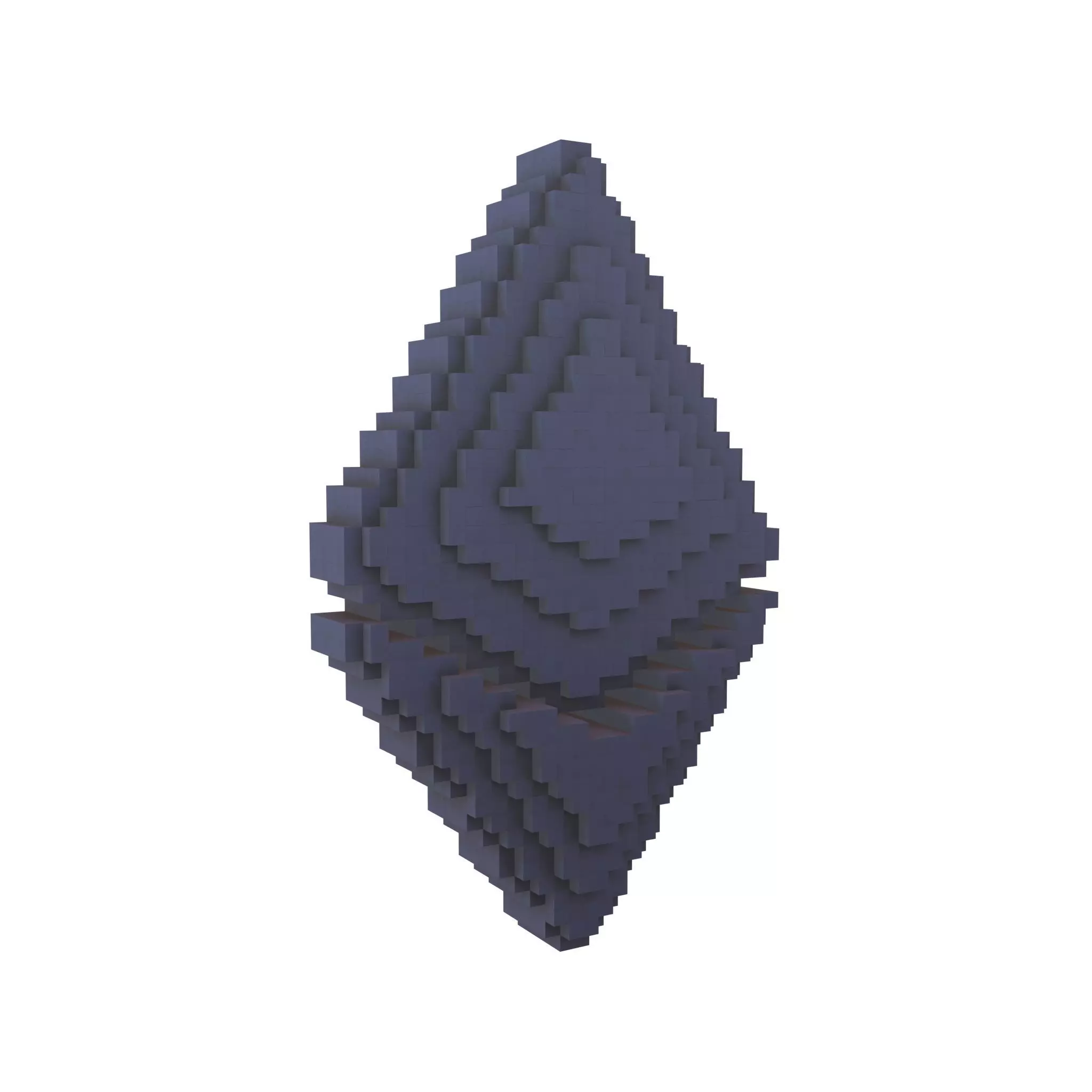 Voxel Ethereum v2 005 Low-poly 3D model_0