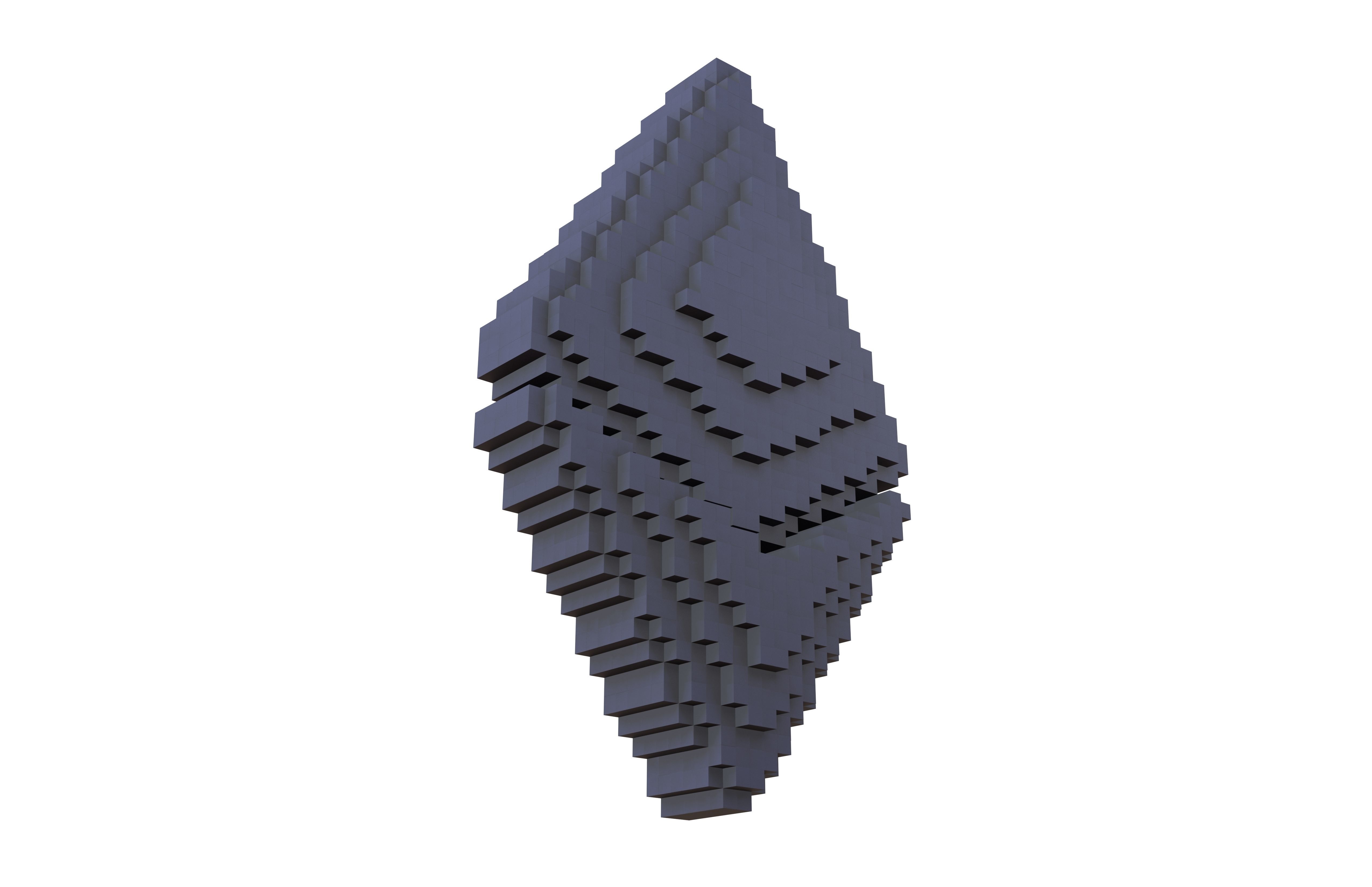 Voxel Ethereum v2 005 Low-poly 3D model_3