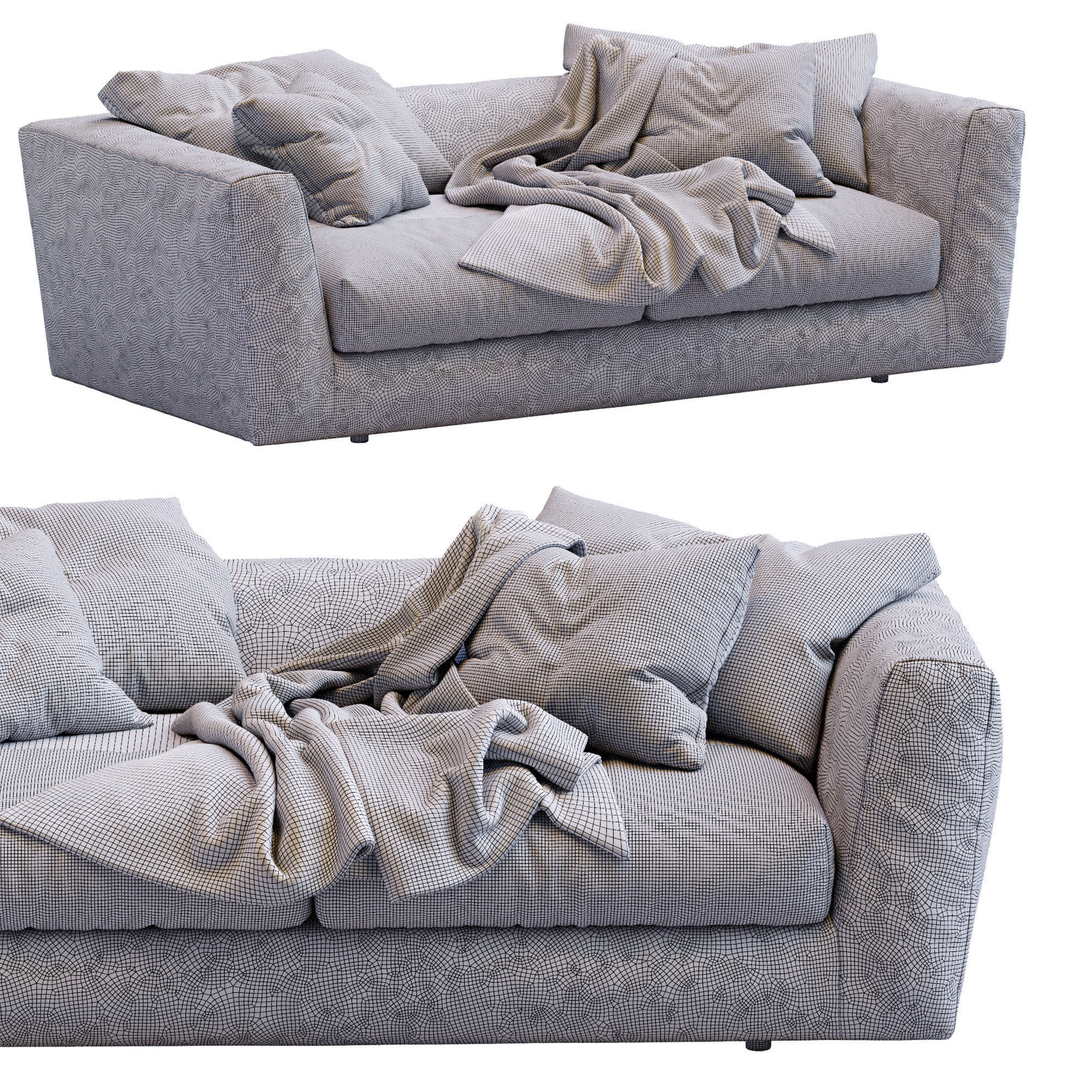 Ferlea Leather Sofa H01 3D model_16