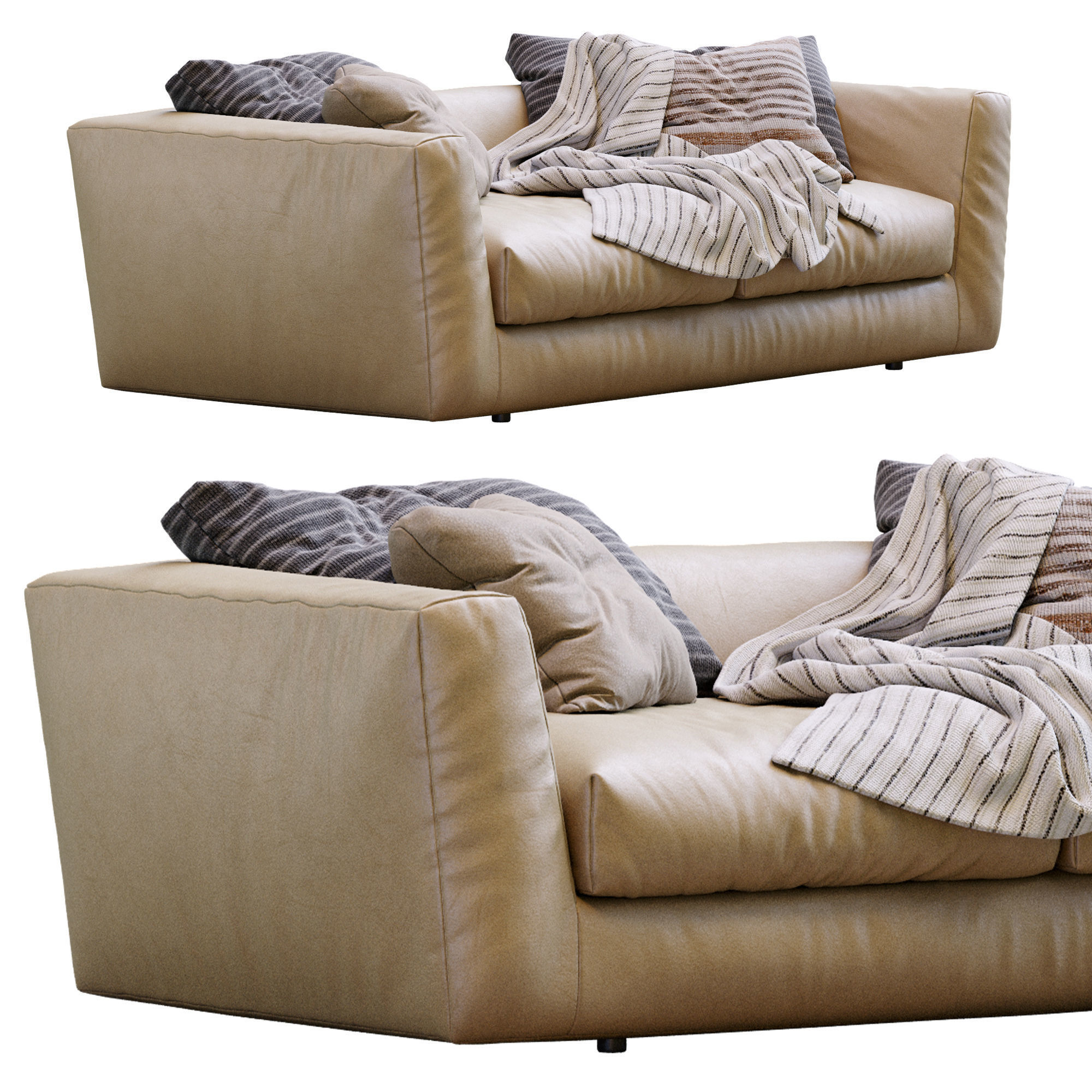 Ferlea Leather Sofa H01 3D model_21