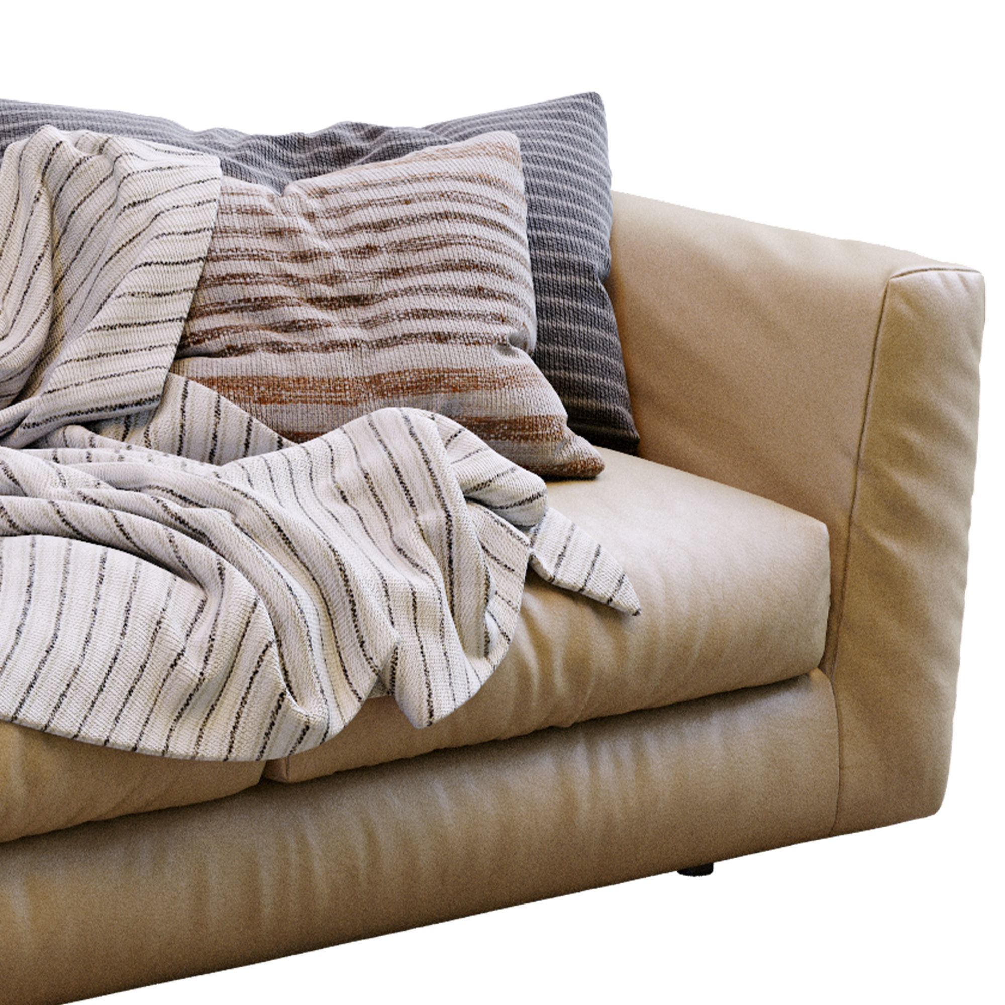 Ferlea Leather Sofa H01 3D model_20