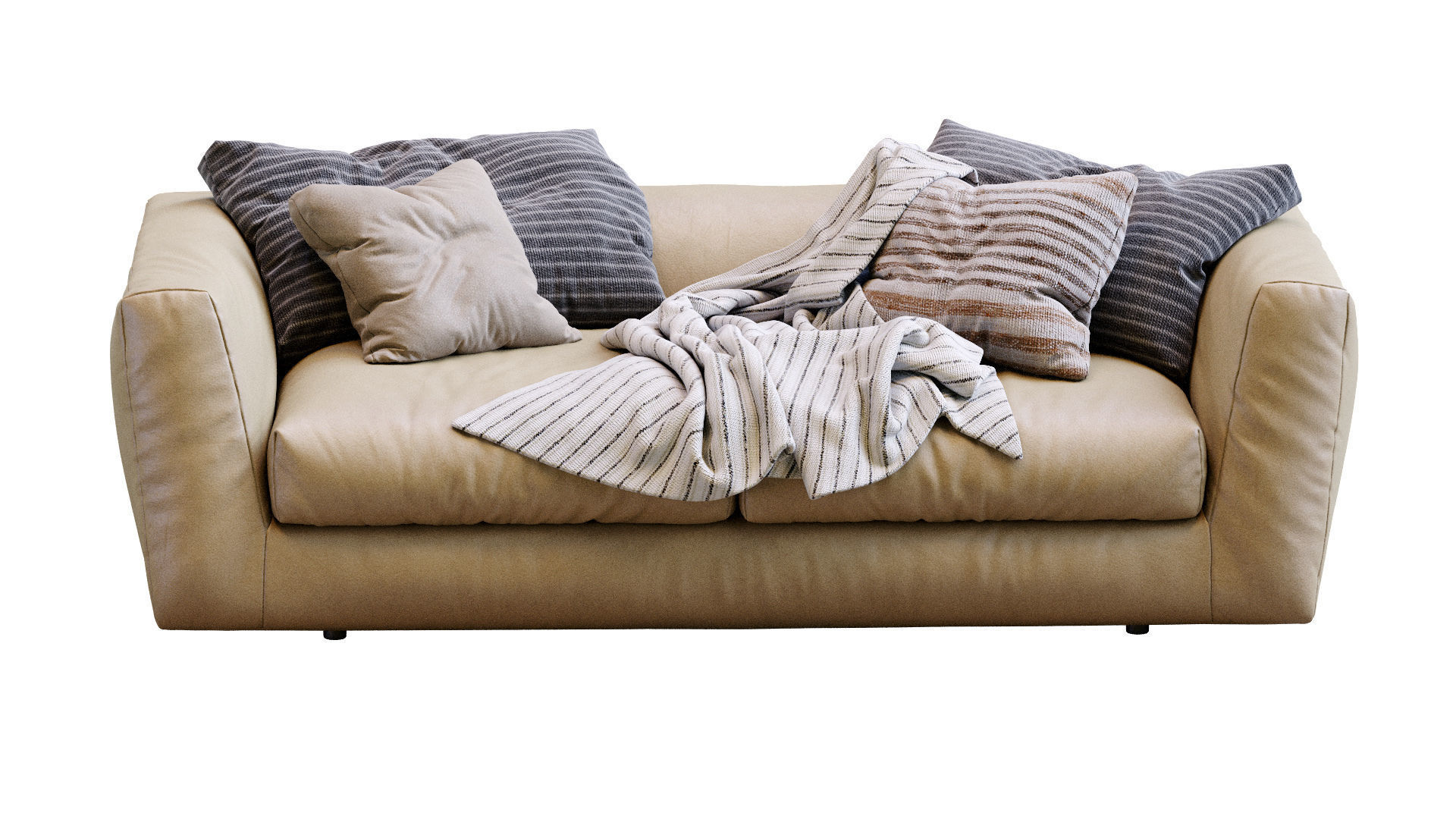 Ferlea Leather Sofa H01 3D model_14