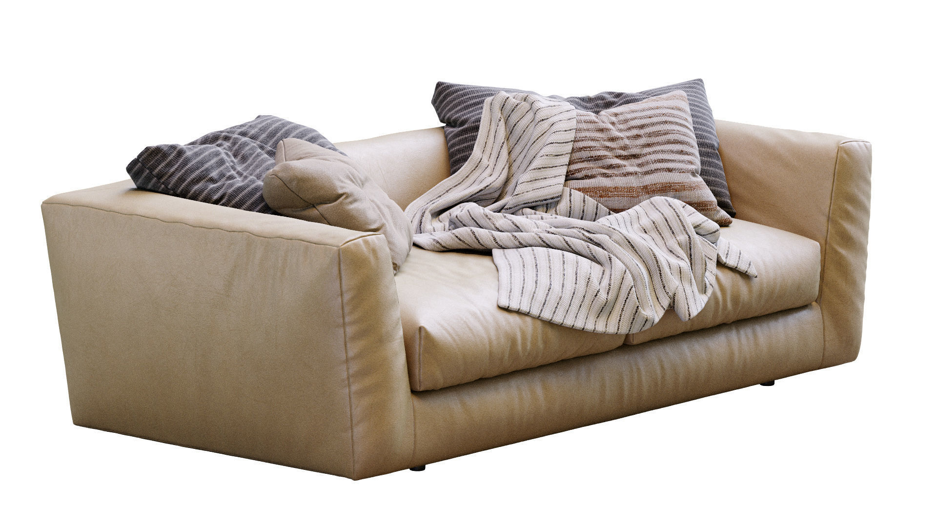 Ferlea Leather Sofa H01 3D model_13