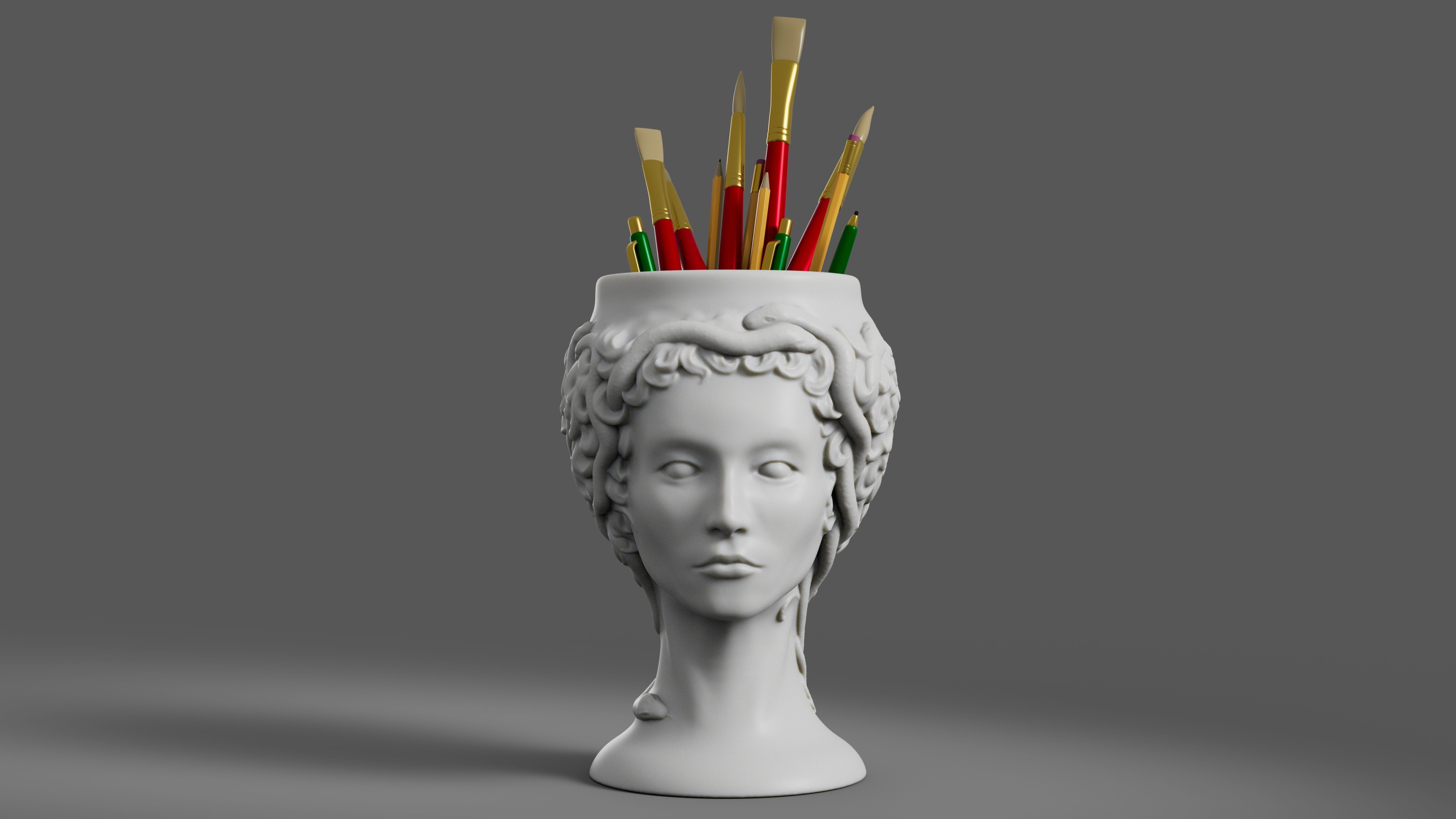 Medusa Gorgon vase 3d print model 3D print model_2