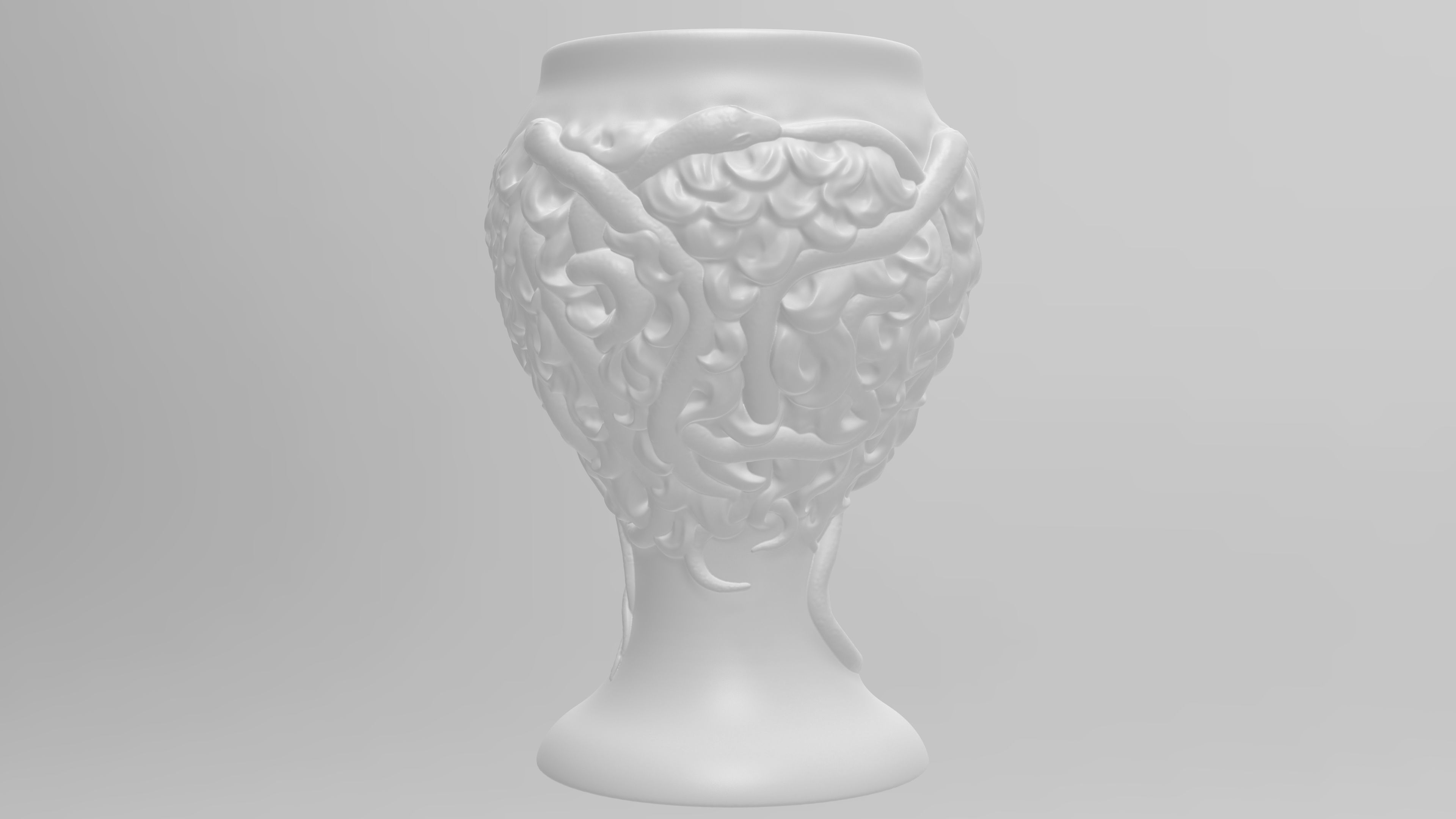 Medusa Gorgon vase 3d print model 3D print model_13