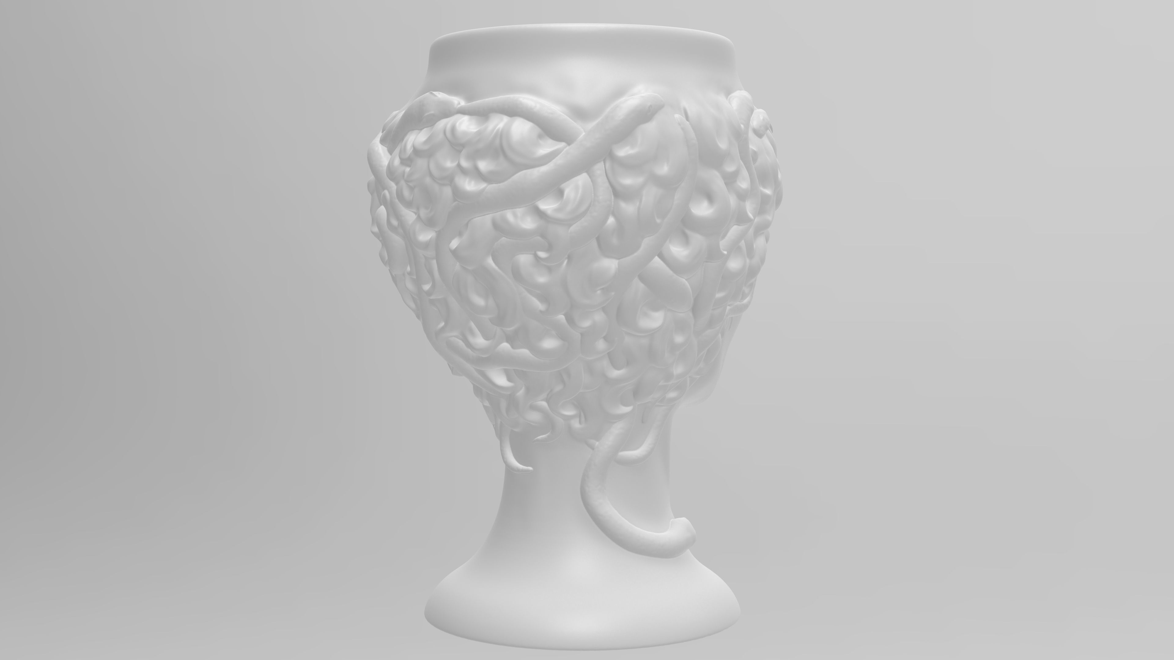 Medusa Gorgon vase 3d print model 3D print model_15