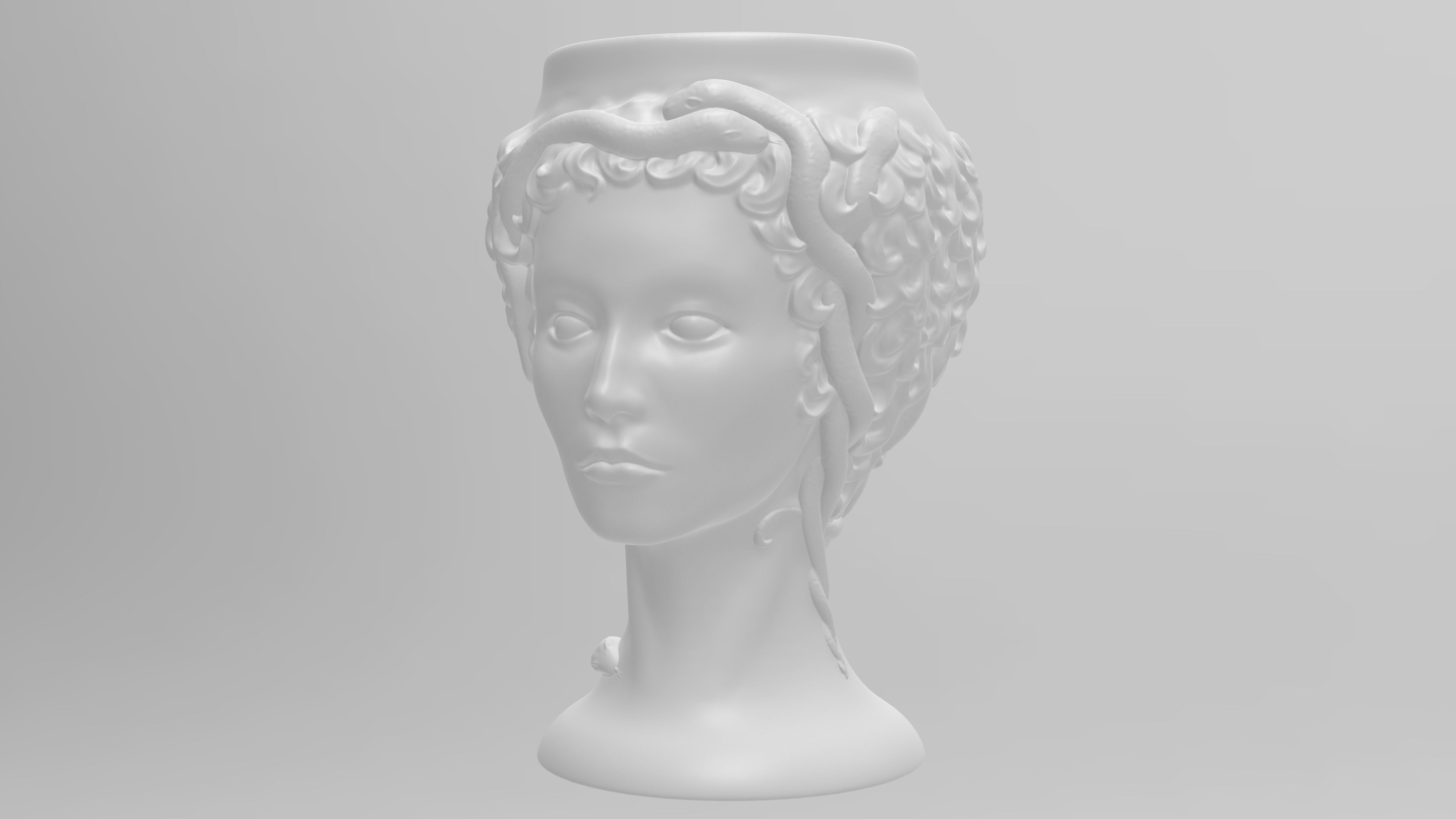 Medusa Gorgon vase 3d print model 3D print model_7