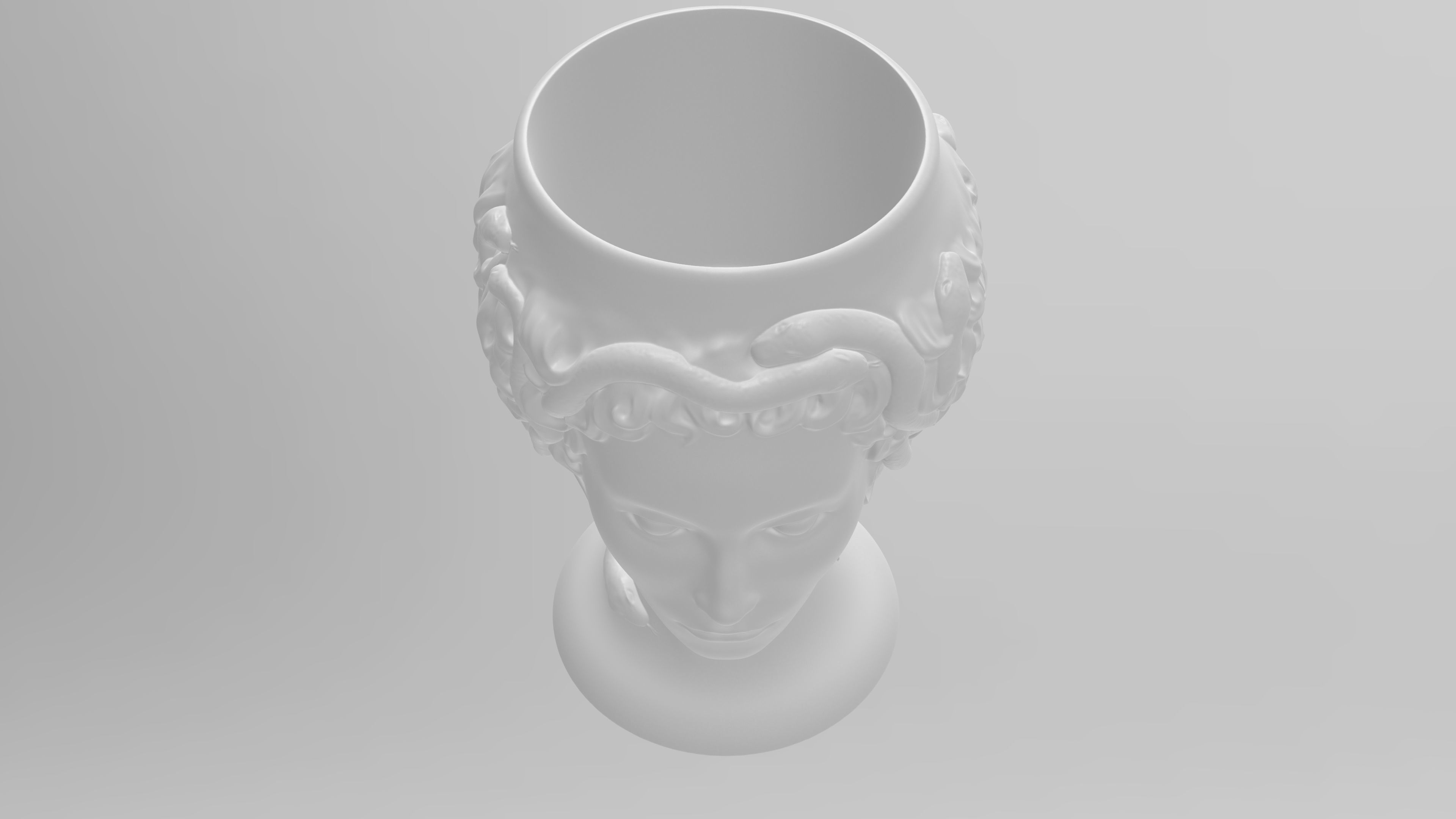Medusa Gorgon vase 3d print model 3D print model_24