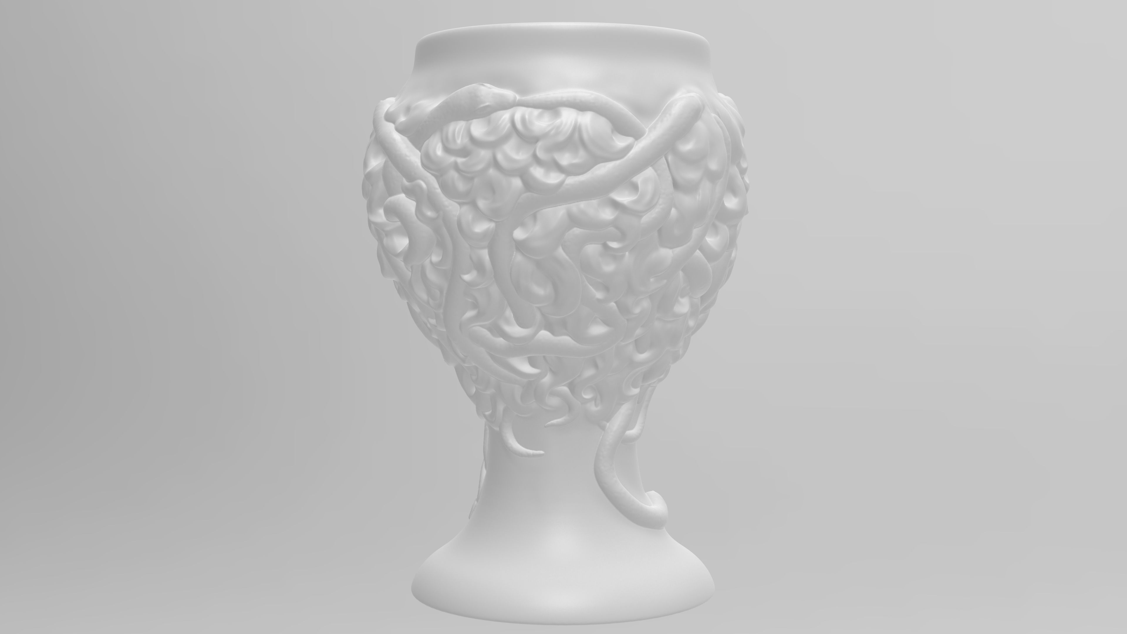 Medusa Gorgon vase 3d print model 3D print model_14