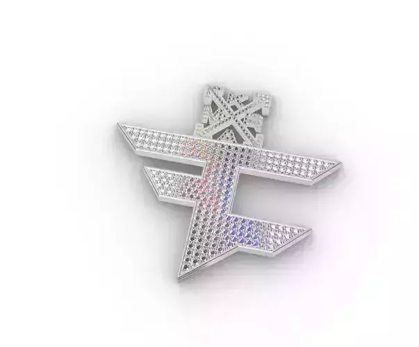 Pendant-2105 diamond pendant with letter f