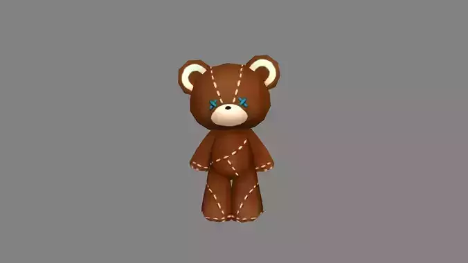 cartoon brown toy bear 