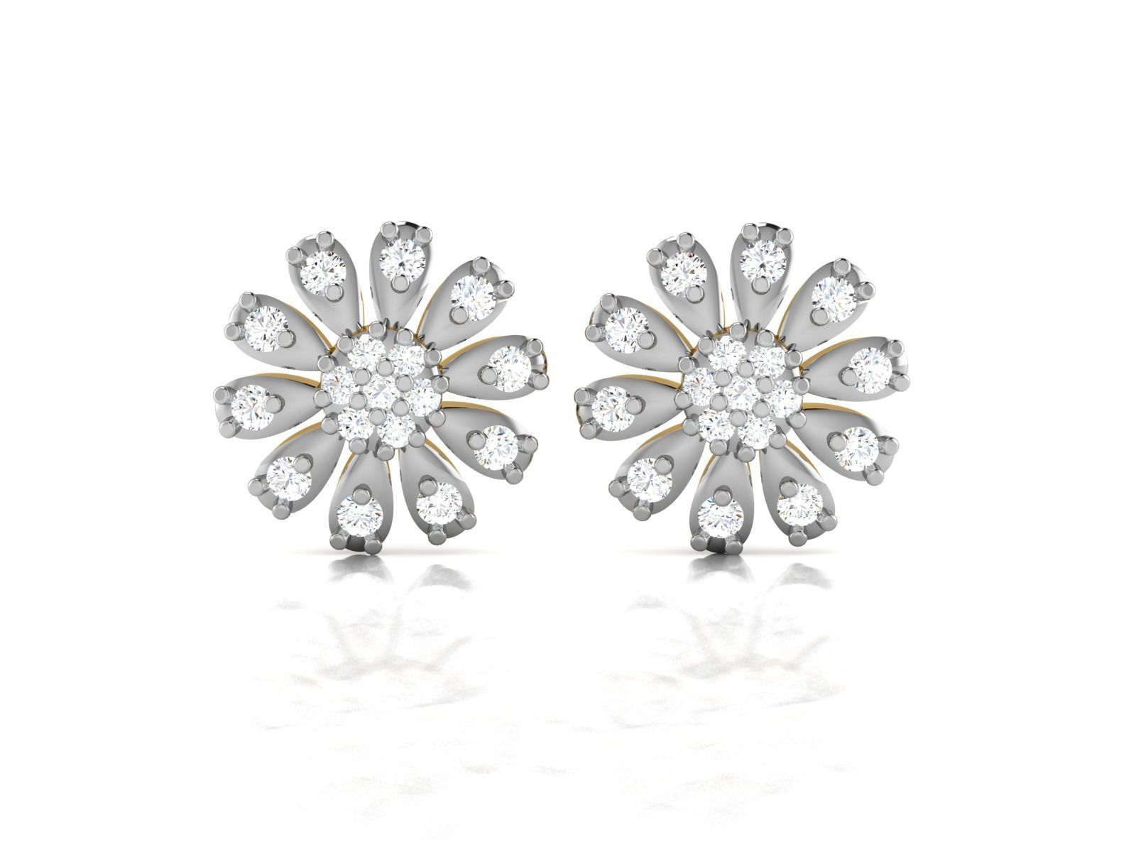 Solitaire Earring 3D print model_5