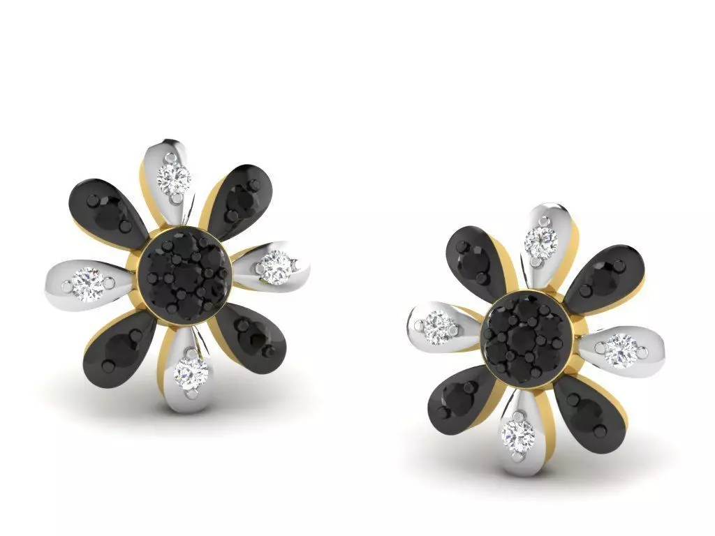 Solitaire Earring 3D print model_0