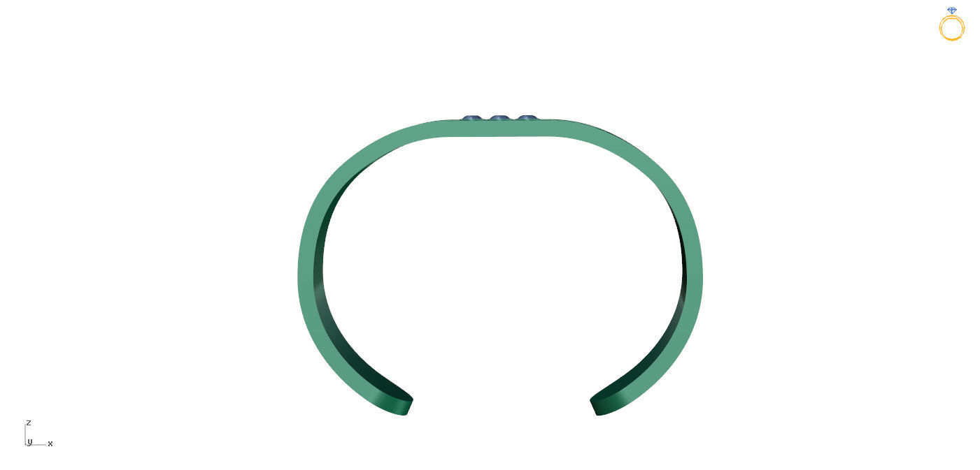 Moving Diamonds Bracelet 3D print model_12