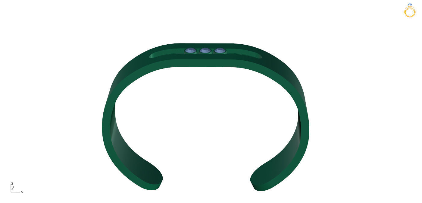 Moving Diamonds Bracelet 3D print model_19