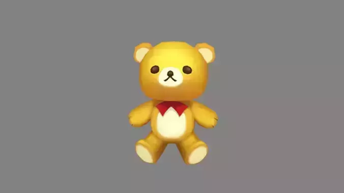 cartoon yellow toy bear 