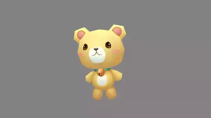 cartoon light yellow toy bear