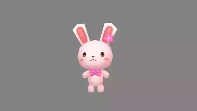 cartoon pink bunny toy