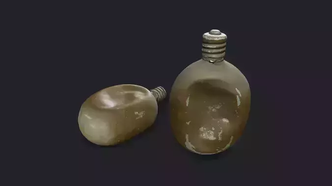 3D Scan Old Flask Low-poly 3D model