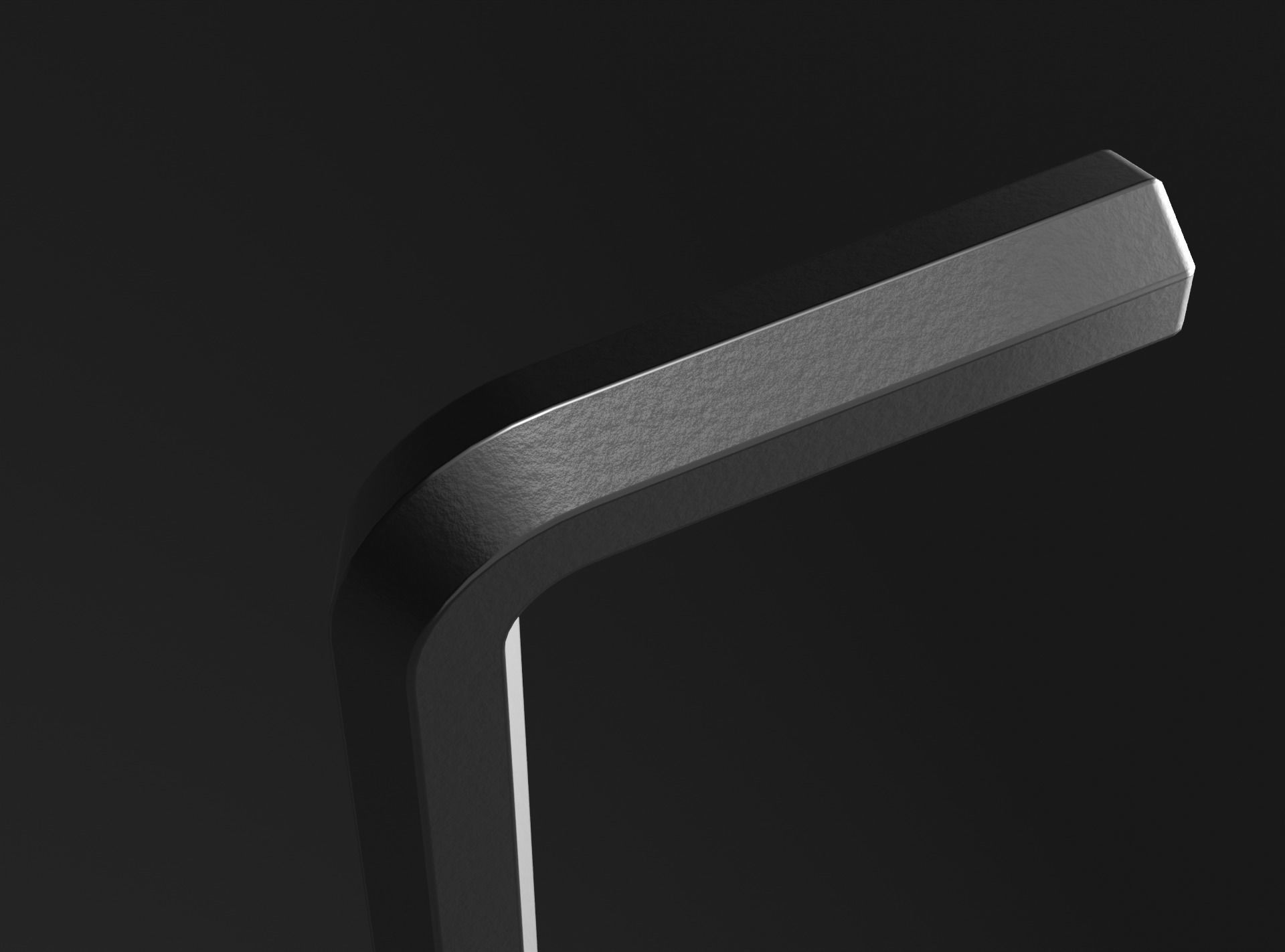 Allen key - Long flat Low-poly 3D model_5