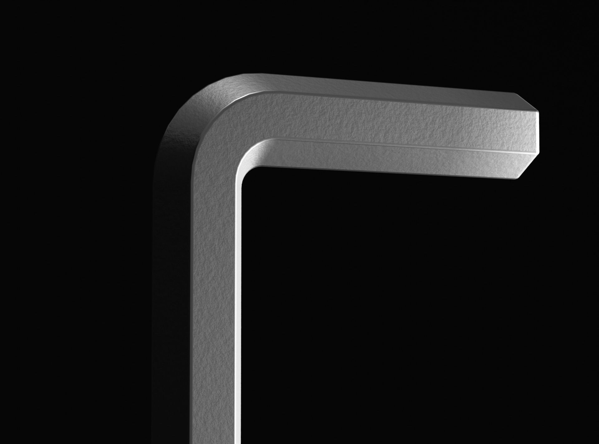 Allen key - Long flat Low-poly 3D model_4