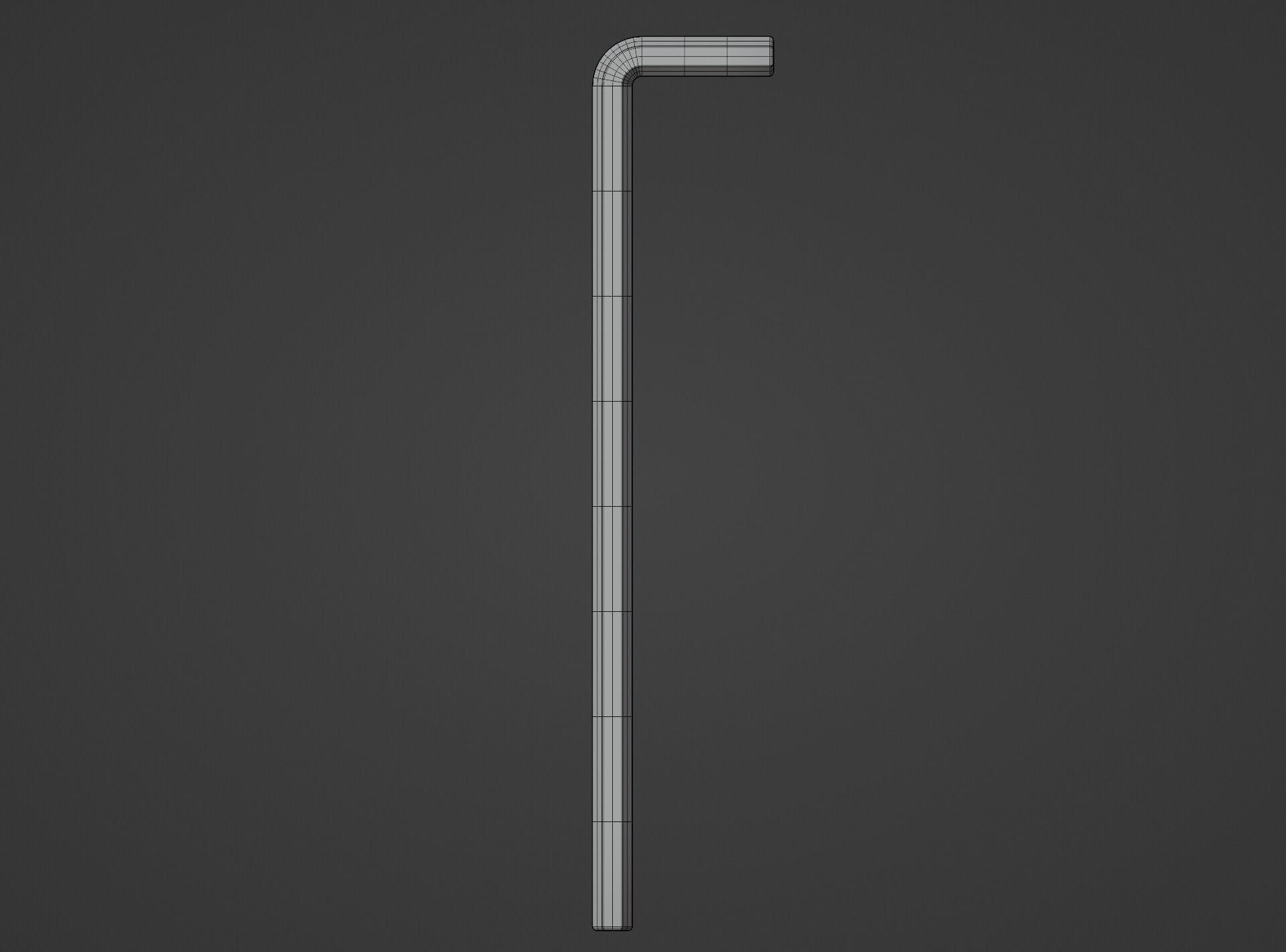 Allen key - Long flat Low-poly 3D model_8