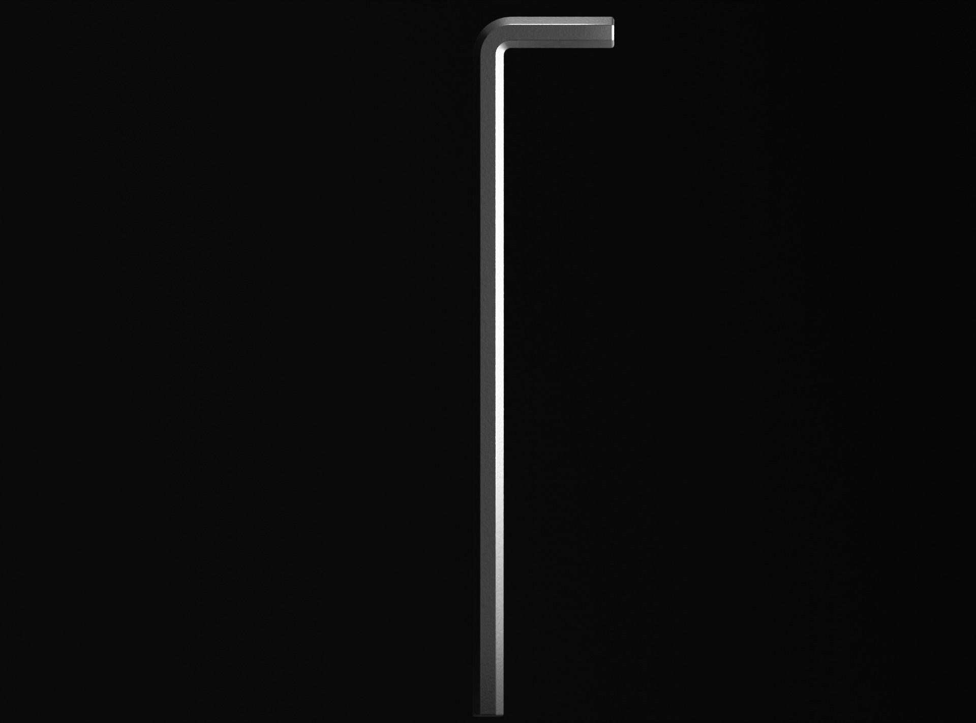 Allen key - Long flat Low-poly 3D model_7