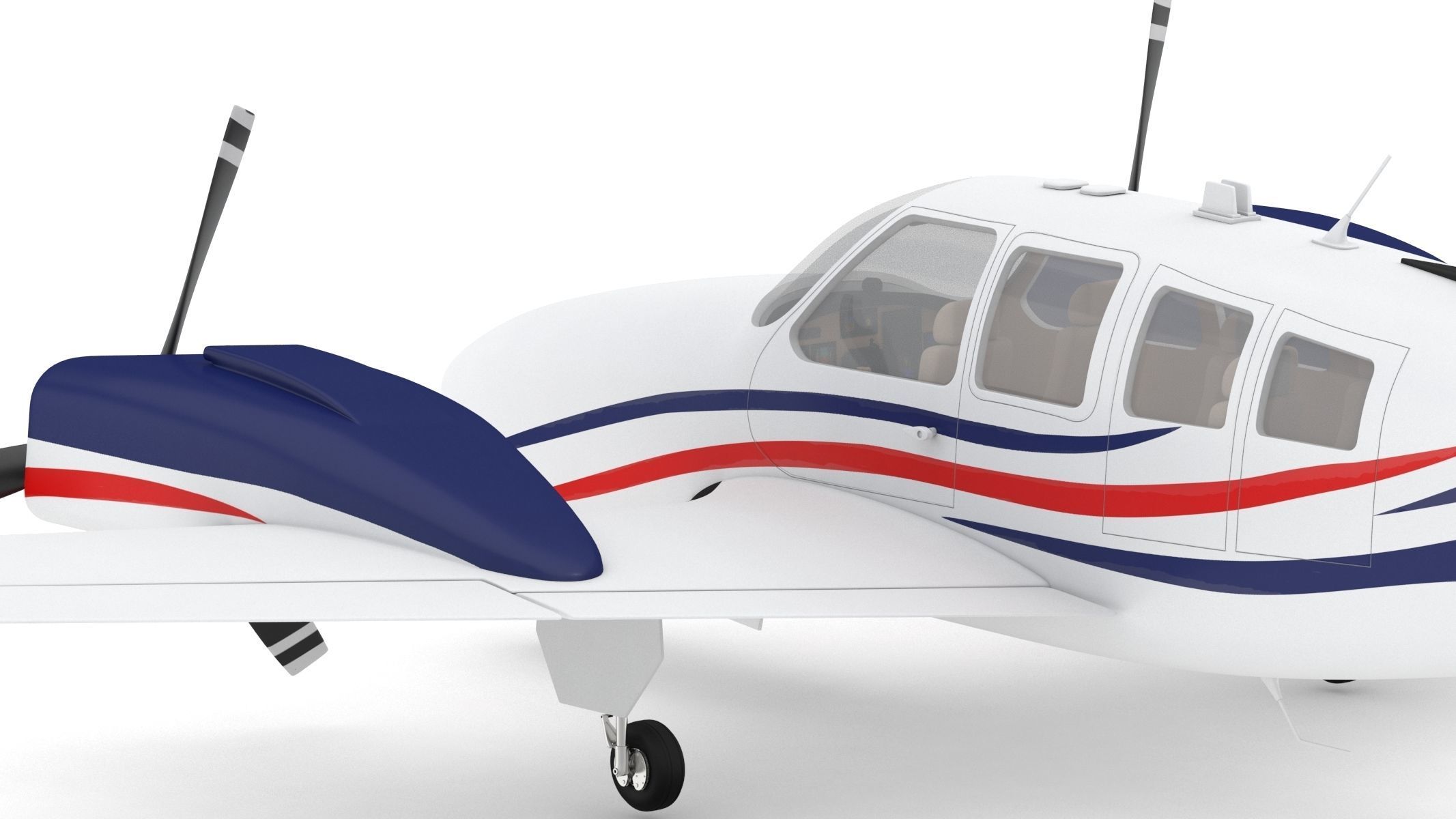 Beechcraft Baron G58 3D model_14