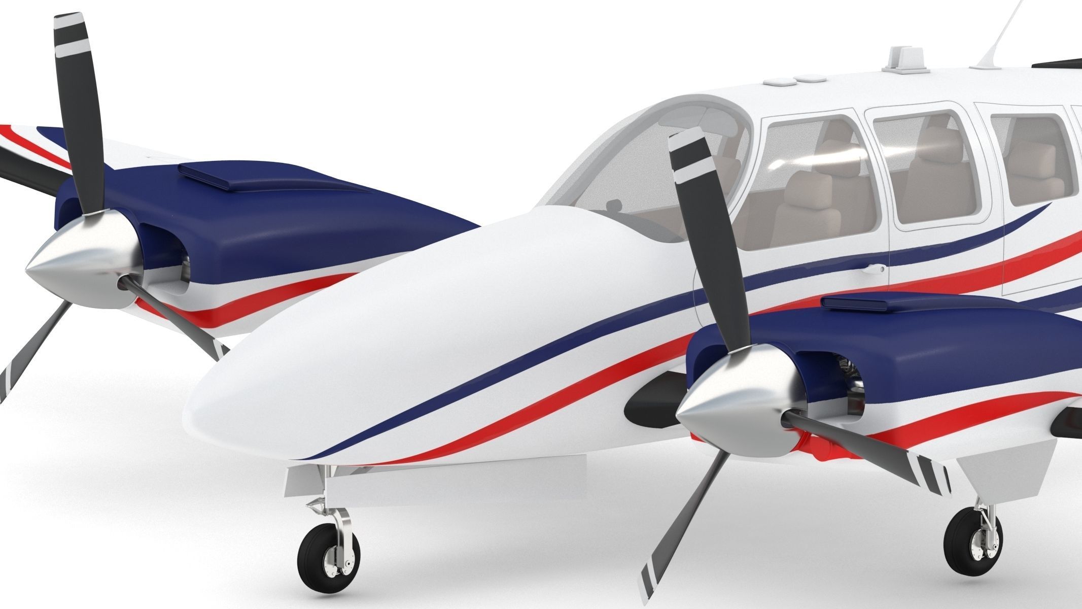 Beechcraft Baron G58 3D model_16