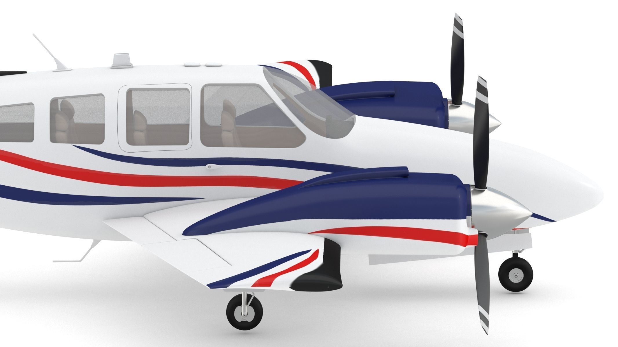 Beechcraft Baron G58 3D model_11