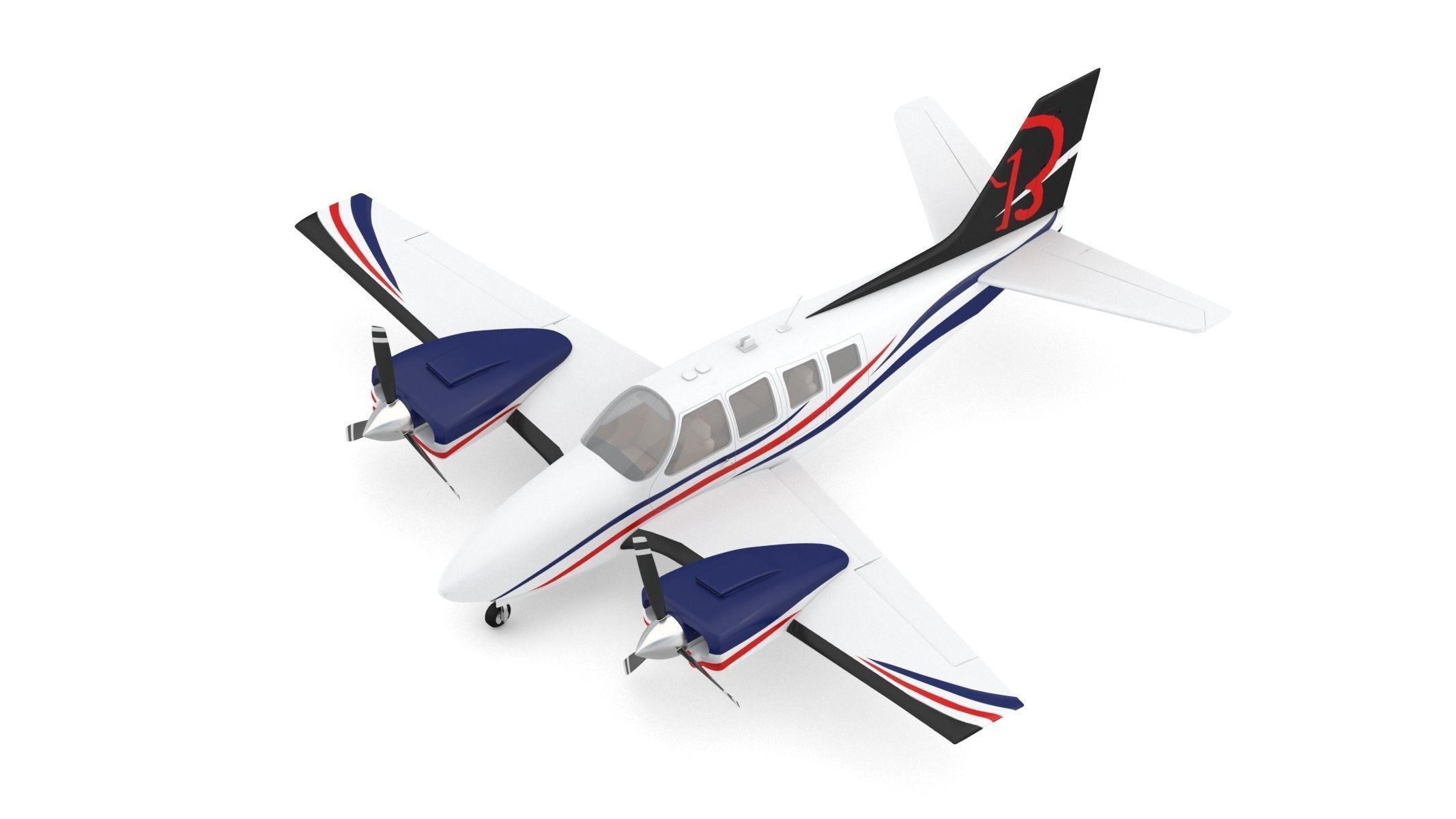 Beechcraft Baron G58 3D model_8